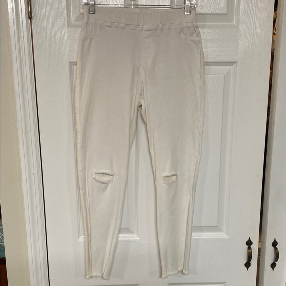 Umgee M White Stretchy Skinny Jeans